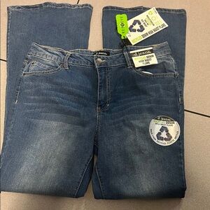 NWT d. jeans High Waist Recycle Flare Blue Denim Jeans Plus sz 14
